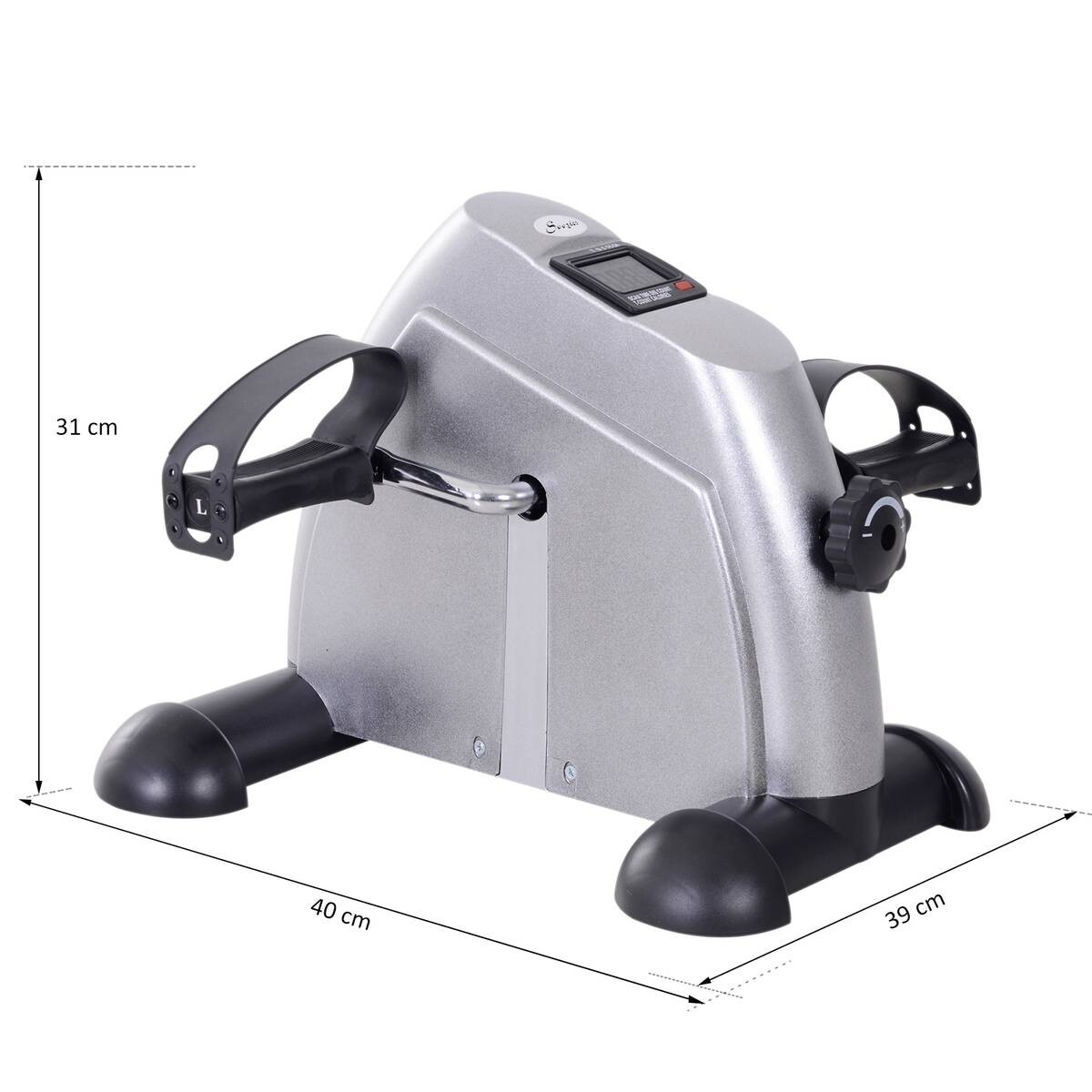 HOMCOM Pedaltrainer silber Metall B/H/T: ca. 39x31x40 cm