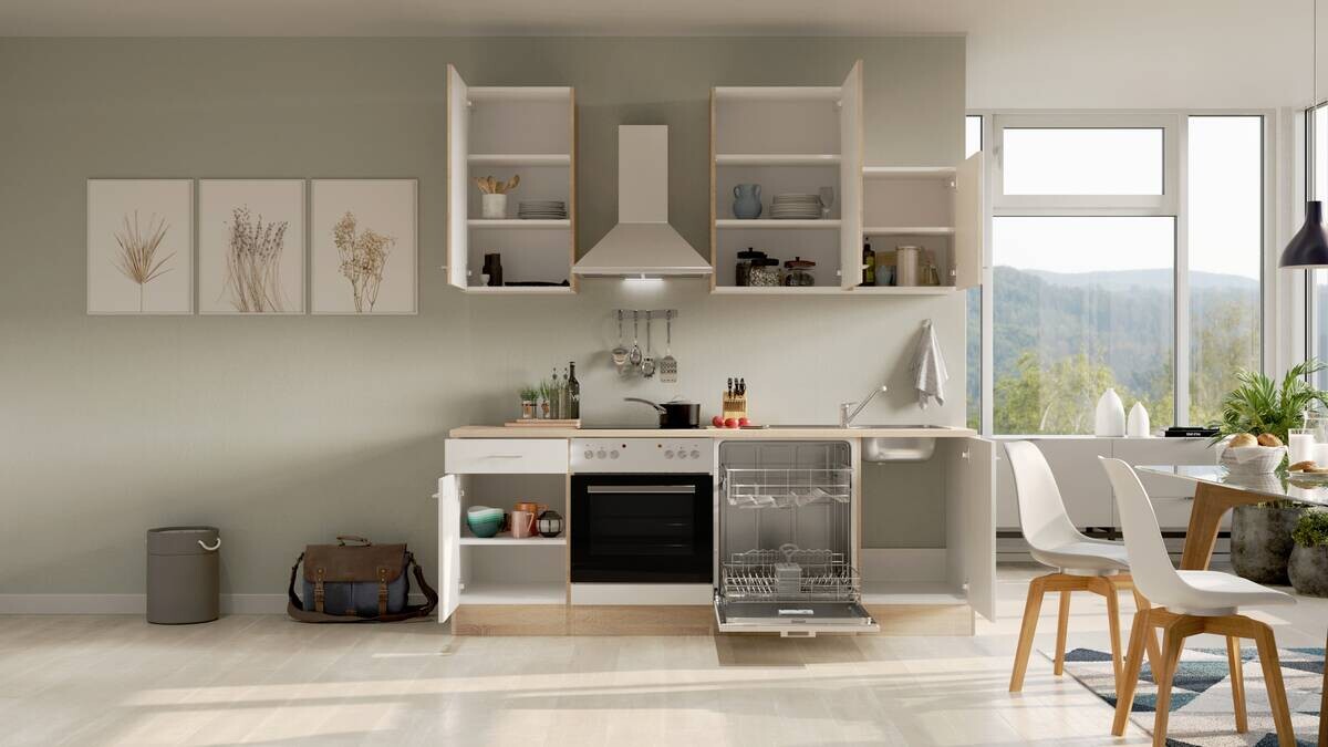 Küchenblock Samoa weiß B/H/T: ca. 220x234x60 cm