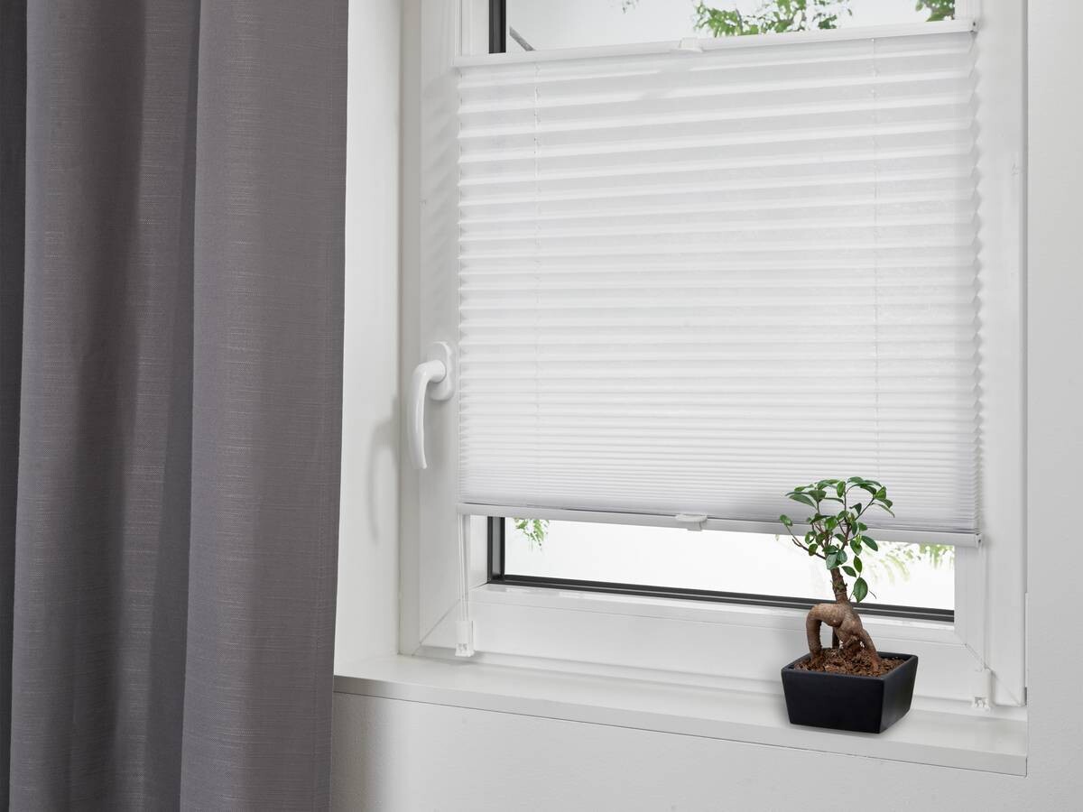 Spannplissee Non Woven weiß B/L: ca. 60x130 cm