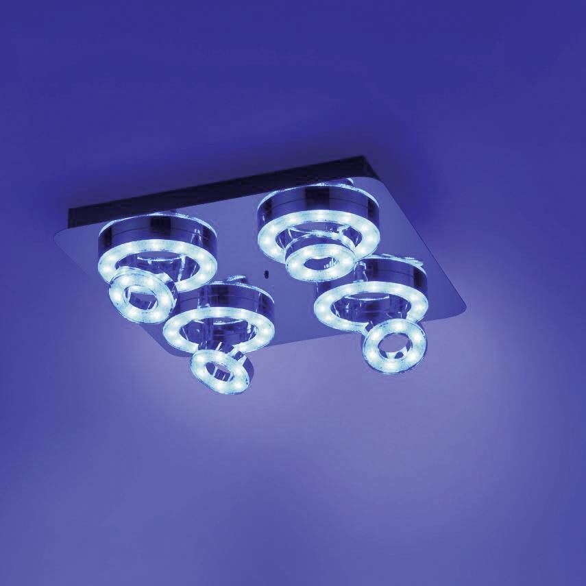 Just Light Smarte Deckenleuchte 14662-17 B/H: ca. 40x15 cm