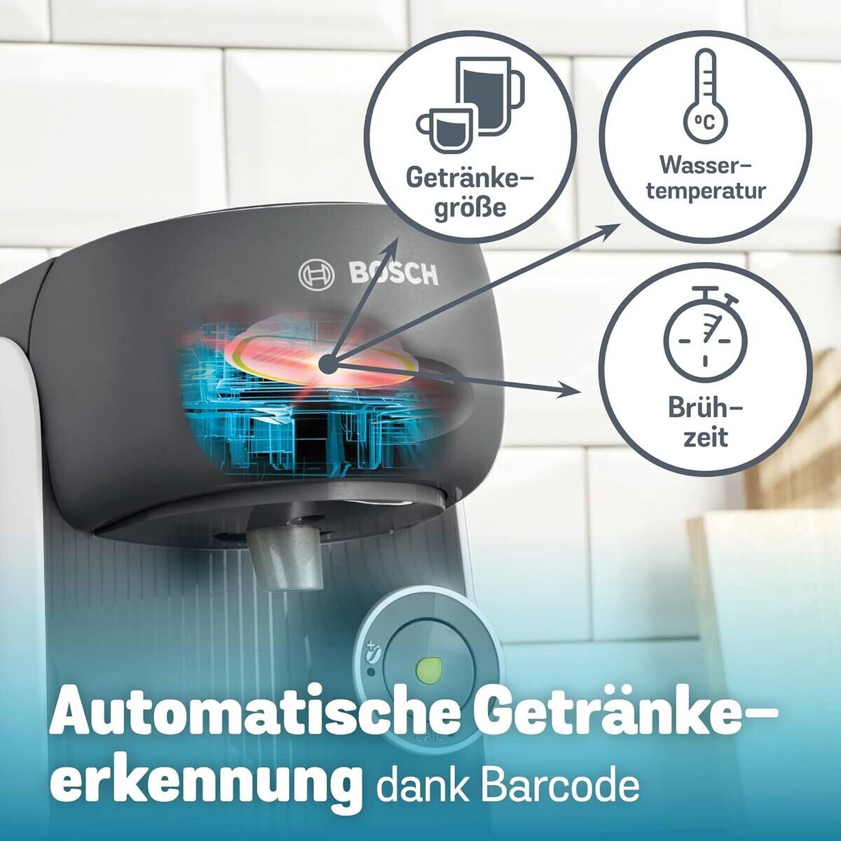BOSCH Kapselmaschine Tassimo Finesse TAS16B4 weiß Kunststoff B/H/T: ca. 15,7x26,5x36,6 cm