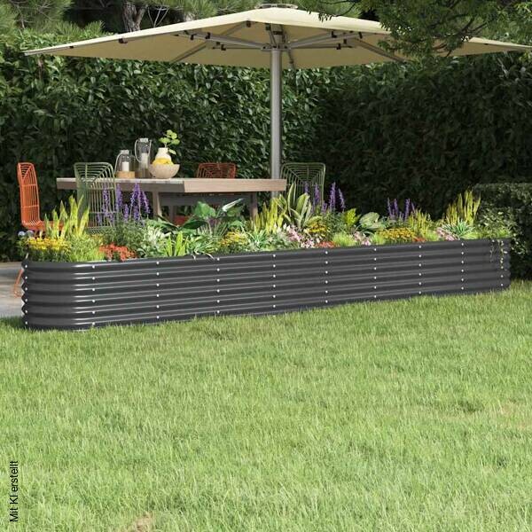 Hochbeet anthrazit Stahl B/H/L: ca. 332x36x332 cm