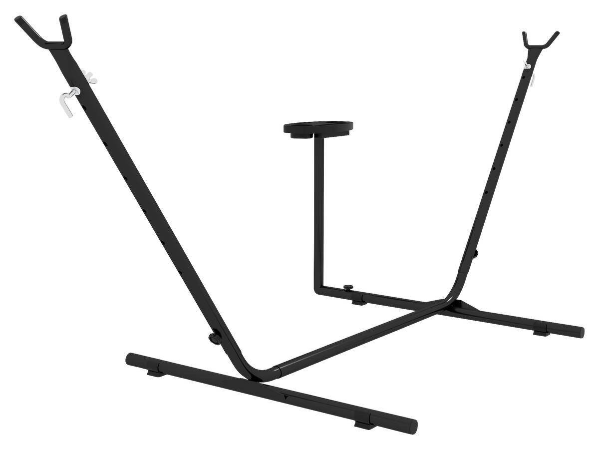 Outsunny Hängemattengestell schwarz Polypropylen B/H/L: ca. 125x285x110 cm