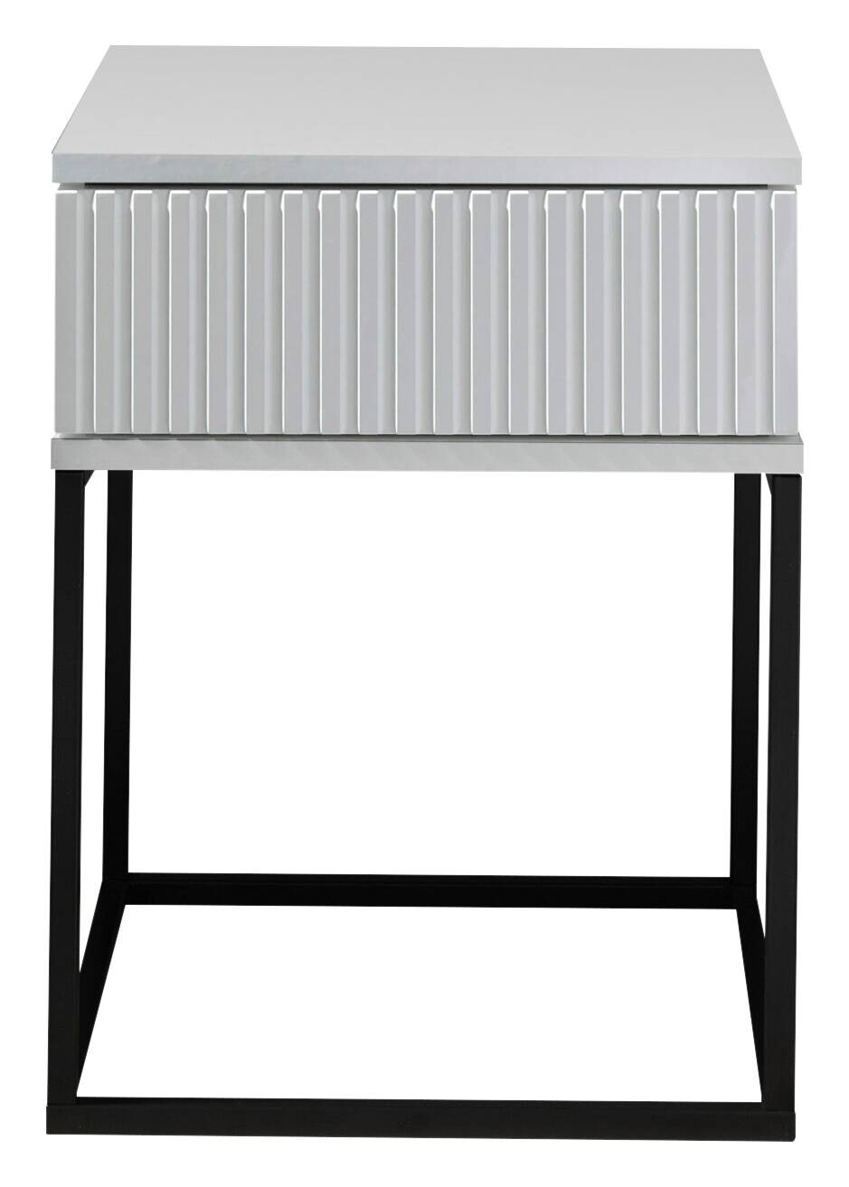 Nachtkonsole Marle weiß B/H/T: ca. 40x52x39 cm