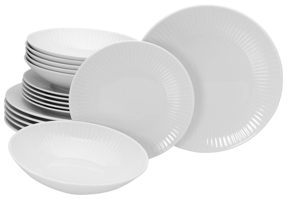 CreaTable Teller-Set Valencia weiß Porzellan