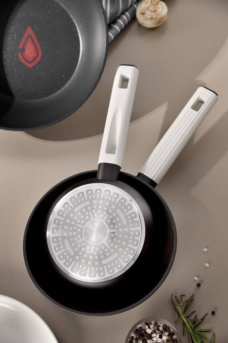 BERGNER Pfannenset LINES schwarz Aluminium 3 tlg.