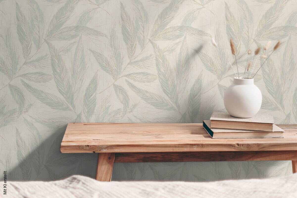 A.S.Creation Vliestapete grau creme weiß B/H/D: ca. 53x1005x9,3 cm