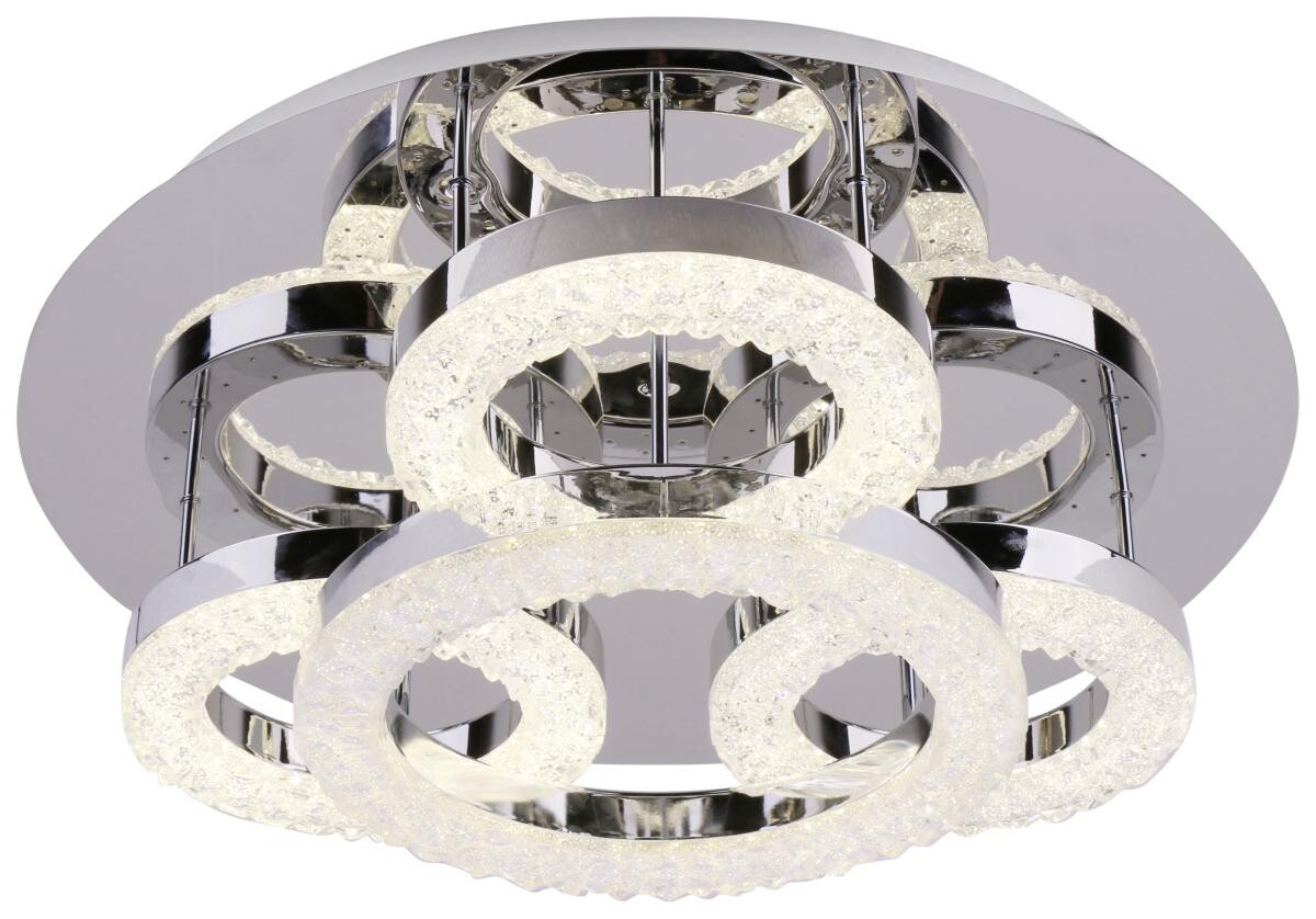 POCOline Deckenleuchte Silas Chrom klar Metall Acryl H/D: ca. 16x45 cm