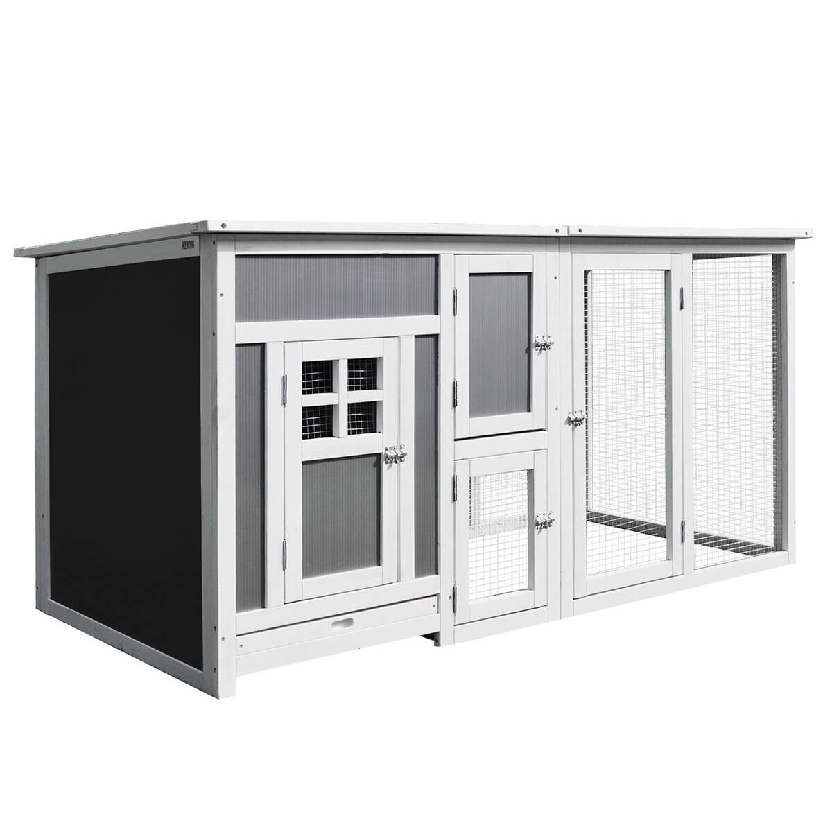 PawHut Stall weiß Polypropylen B/H/L: ca. 75x160x80 cm
