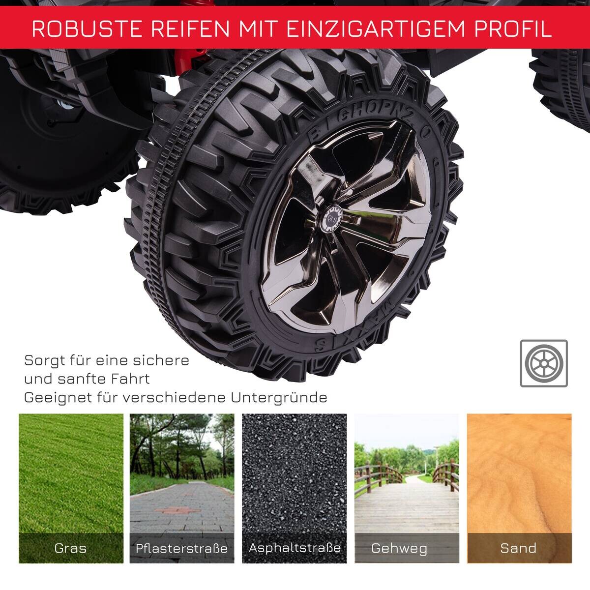 HOMCOM Kinderauto rot B/H/L: ca. 65x100x73 cm
