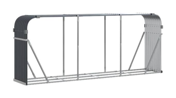 vidaXL Kaminholzhalter anthrazit B/H: ca. 234x100 cm