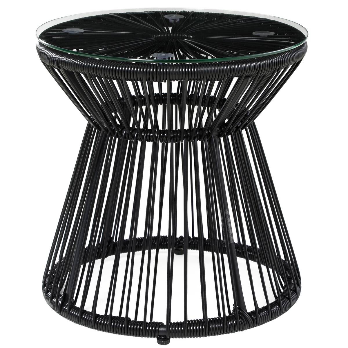 Outsunny Beistelltisch schwarz Eisen B/H/L: ca. 40x40x42 cm