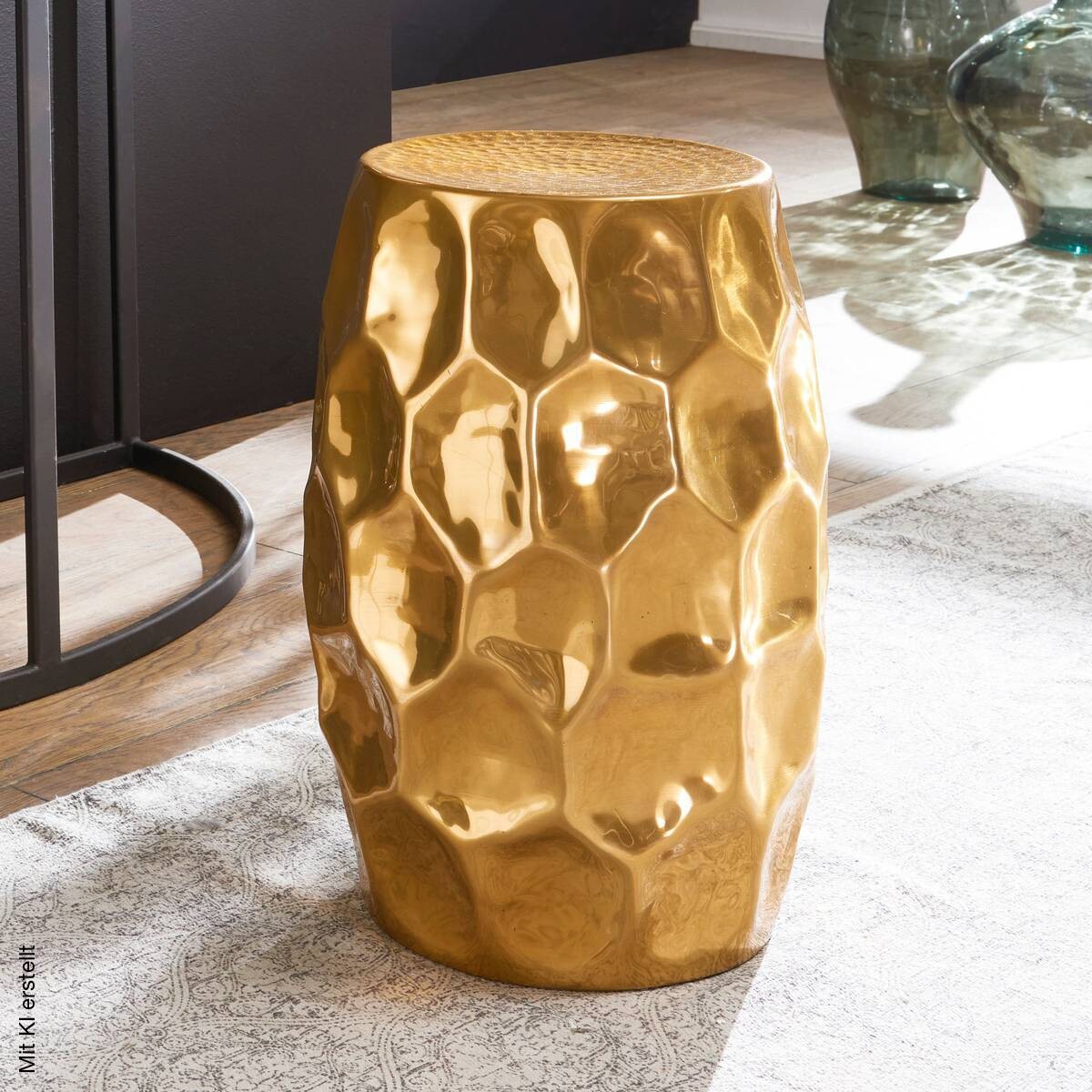 Beistelltisch gold Aluminium B/H/T: ca. 30x47x30 cm