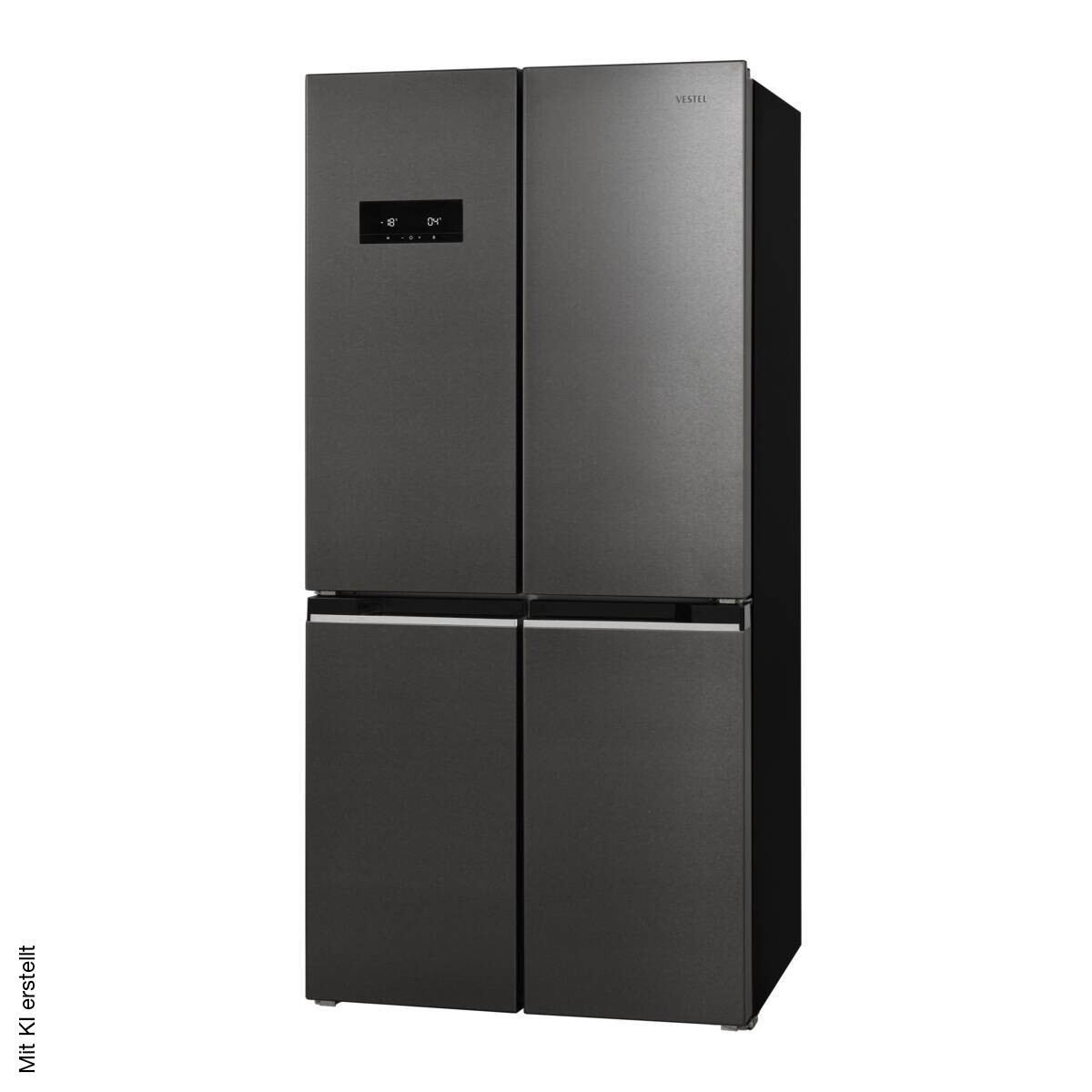 Vestel French-Door Kühl-/Gefrierkombination FD56021 EDX dark Inox B/H/T: ca. 84x179x69 cm