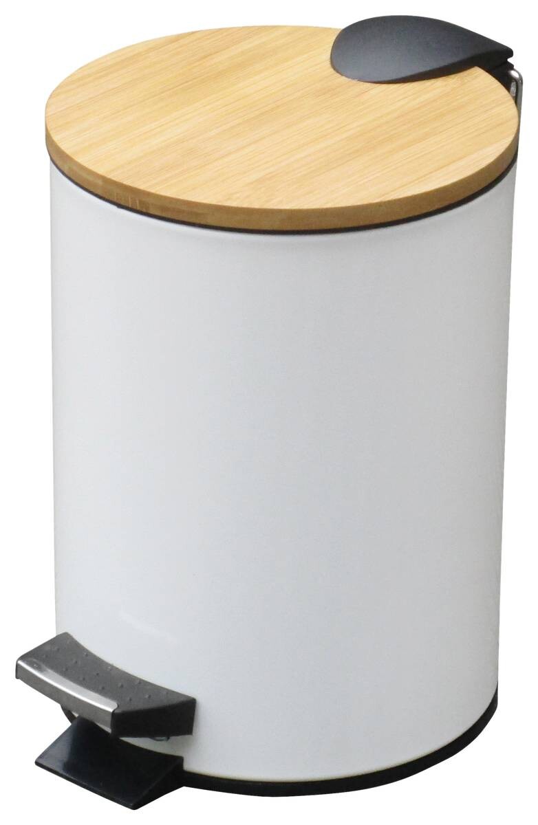 Kosmetikeimer weiß Edelstahl ca. 3 l