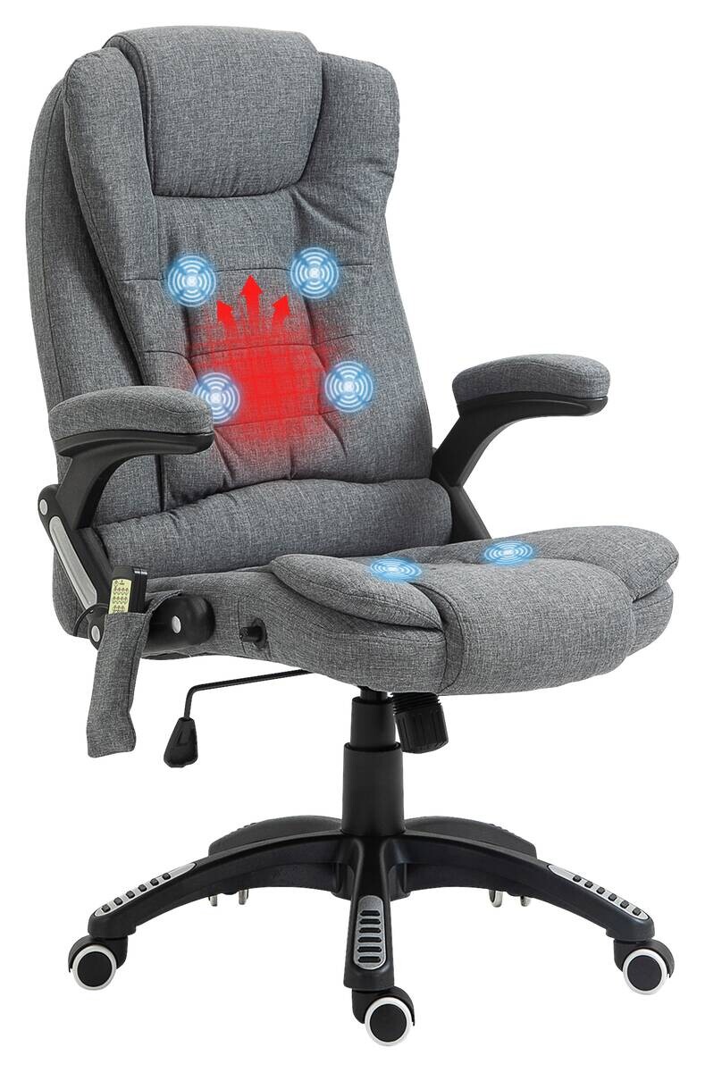 Vinsetto Massagestuhl dunkelgrau B/H/L: ca. 72x68x120 cm