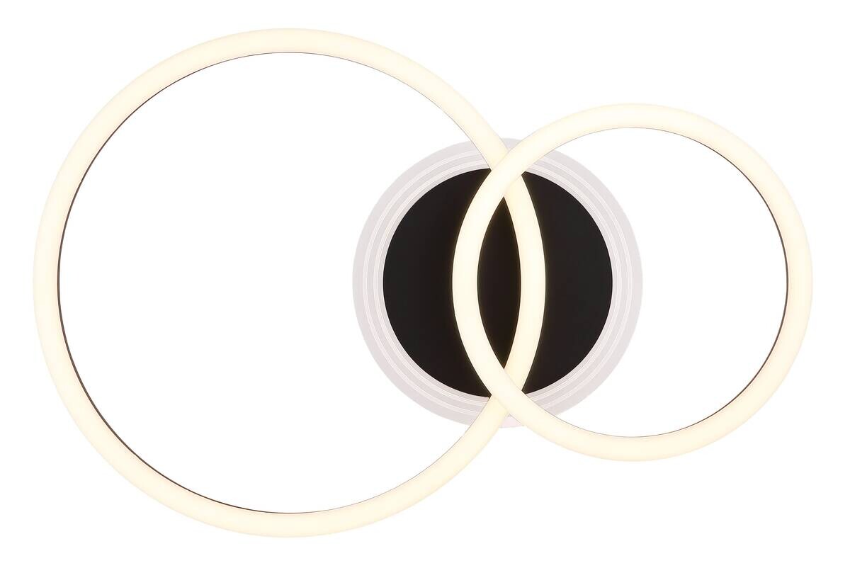 GLOBO LED-Deckenleuchte schwarz Acryl Metall B/H/L: ca. 33x8,1x50 cm 1 Brennstellen