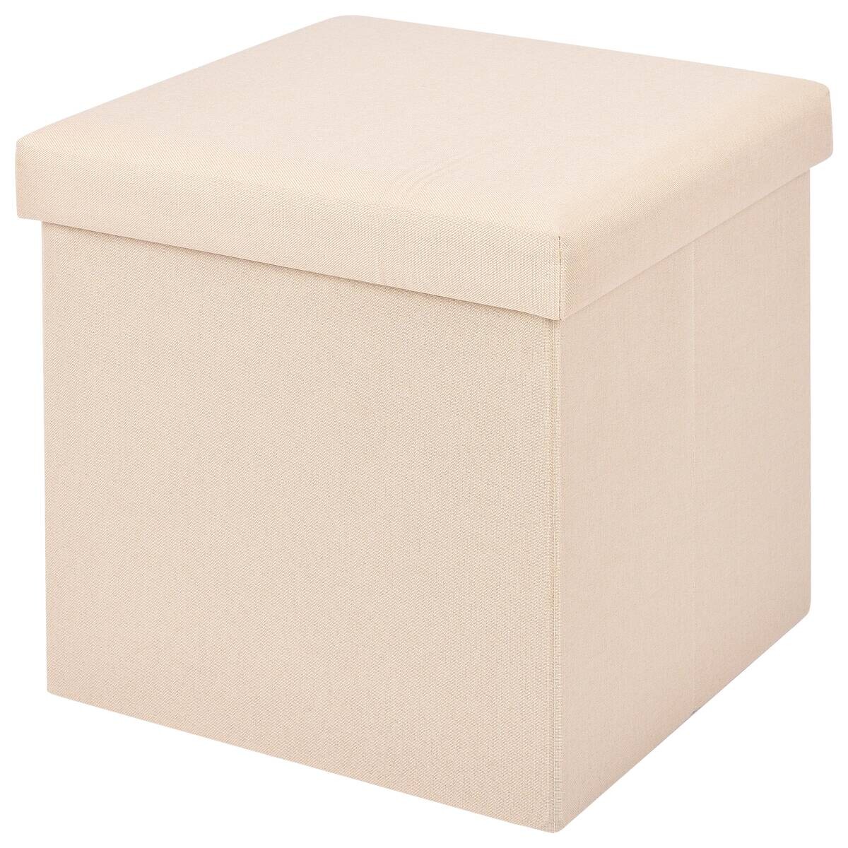 Hocker beige B/H/L: ca. 38x38x38 cm