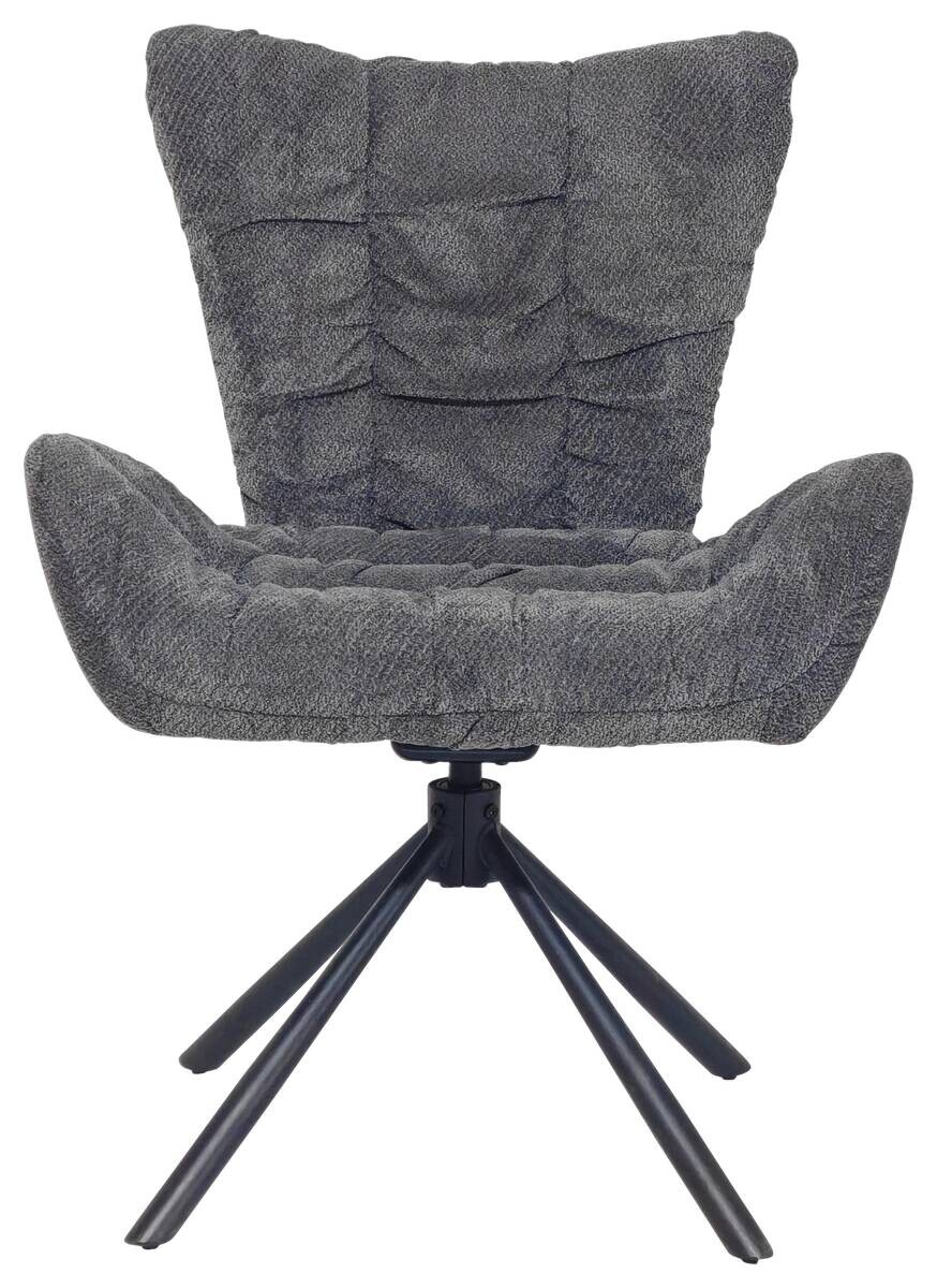 Drehstuhl Brest grau Webstoff B/H/T: ca. 67x91x65 cm