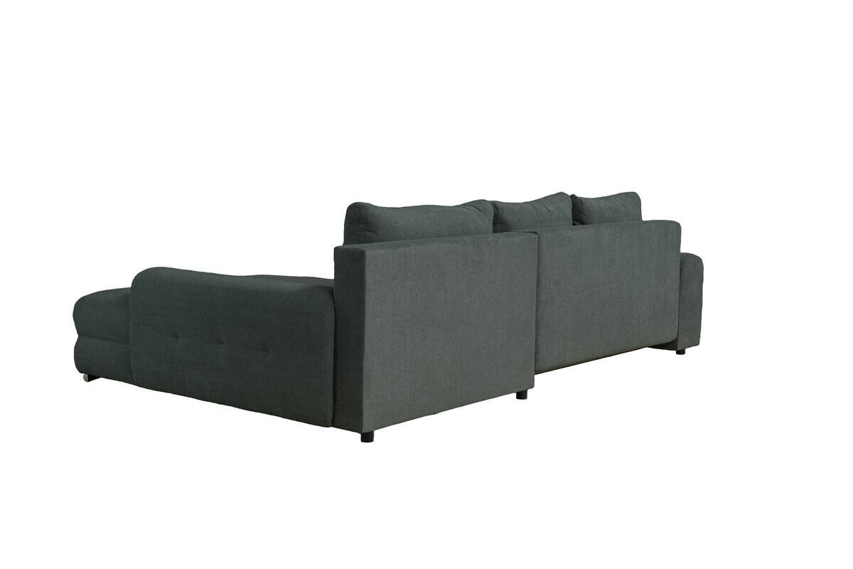 Ecksofa mit Bettfunktion und Bettkasten Lorenz grün Microfaser B/H/T: ca. 284x74x180 cm