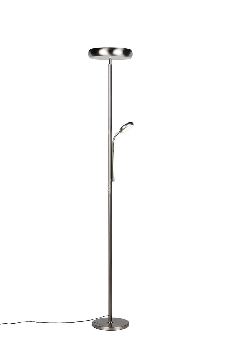 Reality Stehlampe Palermo nickel matt Metall H: ca. 183 cm 1 Brennstellen