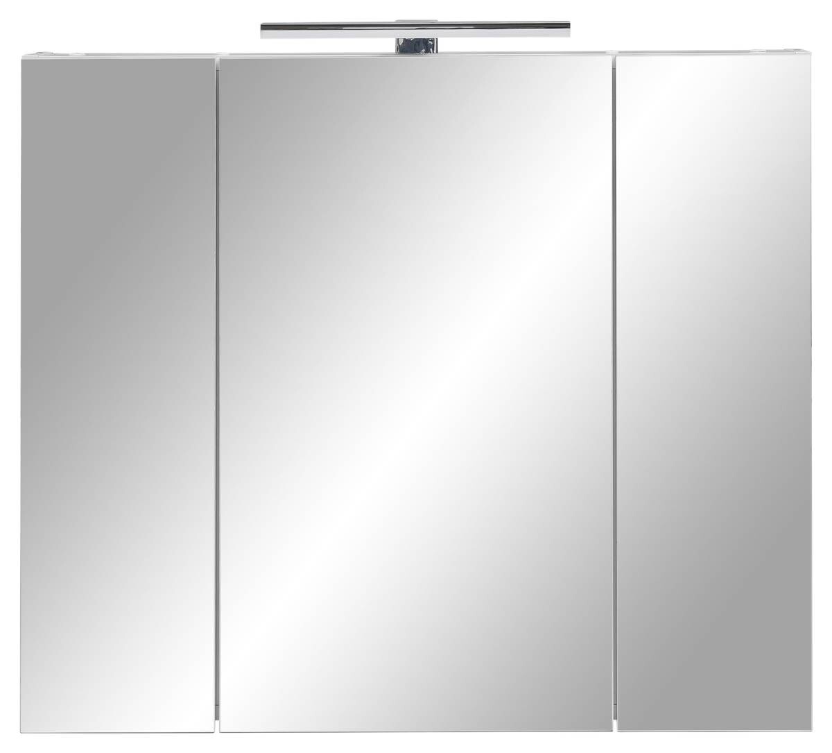 Spiegelschrank Limone weiß B/H/T: ca. 80x74,4x16 cm