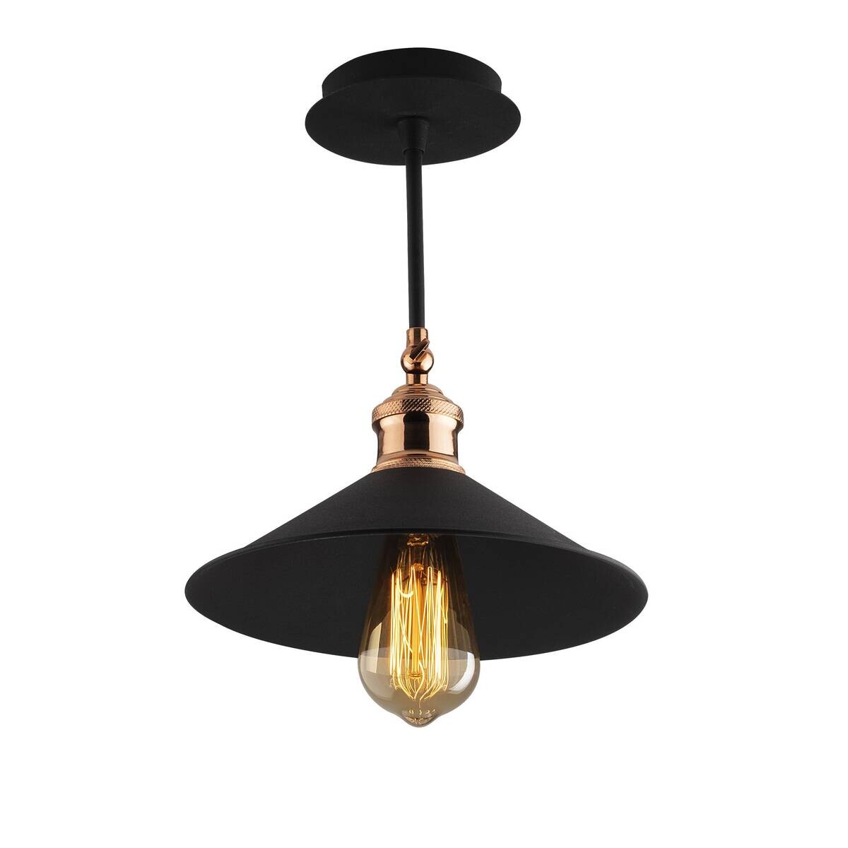 Opviq Pendelleuchte Berceste schwarz Metall B/H/T/L/D: ca. 24x31x24x24x24 cm E27 1 Brennstellen