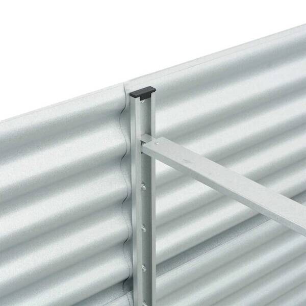Garten-Hochbeet silber Stahl B/H/L: ca. 80x81x320 cm
