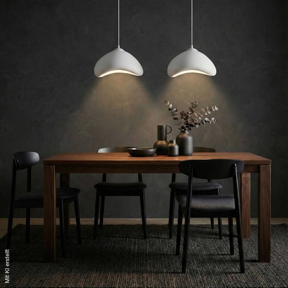 Opviq Pendelleuchte weiß B/H/T: ca. 68x104x21 cm E27 2 Brennstellen