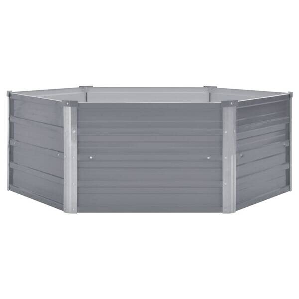 Hochbeet grau Metall B/H/L: ca. 129x129x129 cm