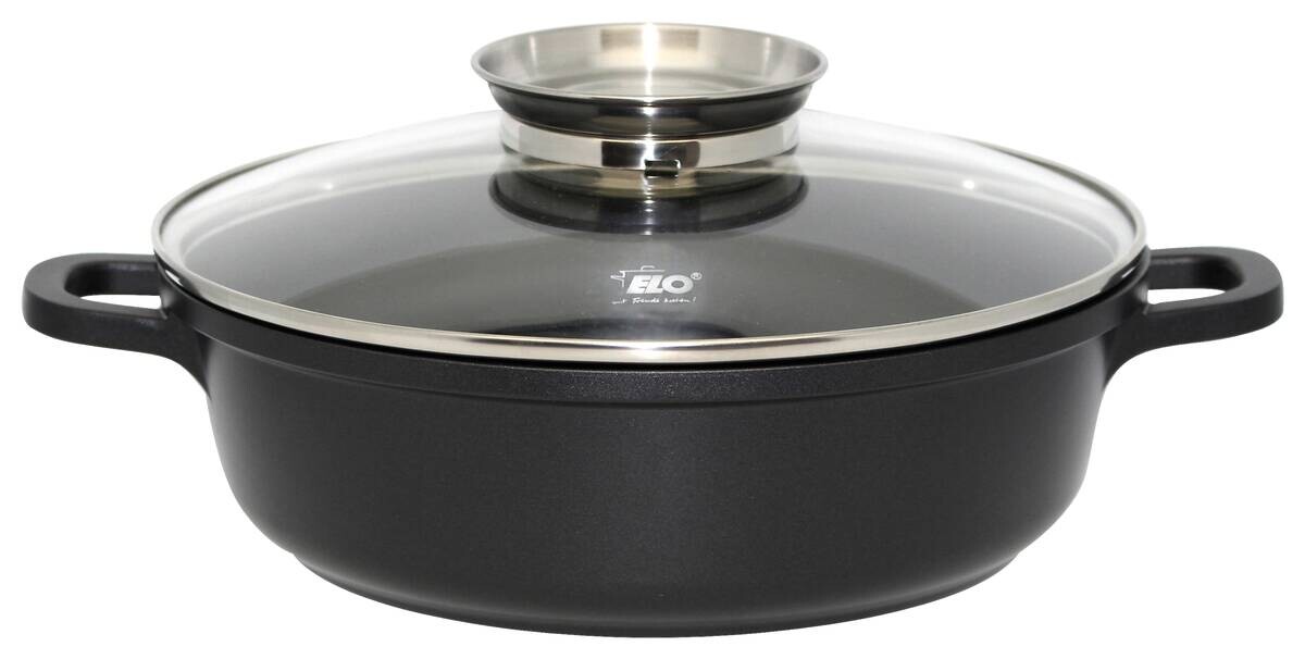 ELO Servierpfanne schwarz Aluguss D: ca. 24 cm