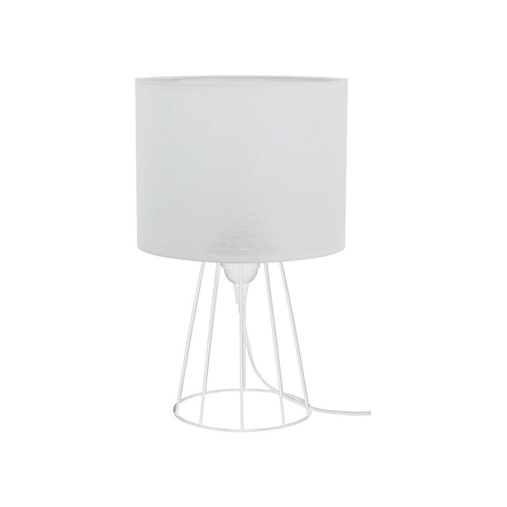 SPOT Light Tischleuchte Lucie weiß Textil Metall H/D: ca. 32x20 cm E27 1 Brennstellen