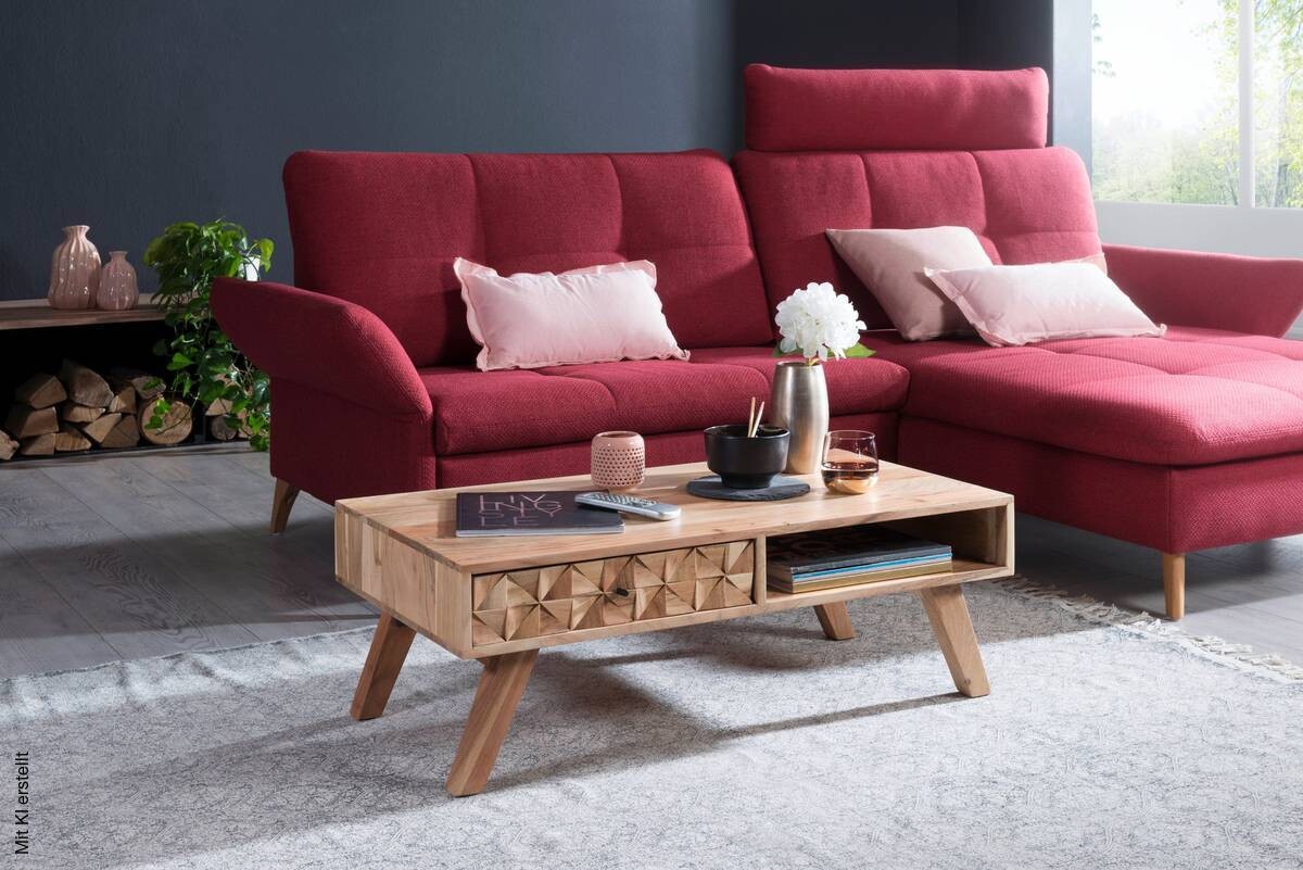 Couchtisch braun B/H/T: ca. 95x35x50 cm