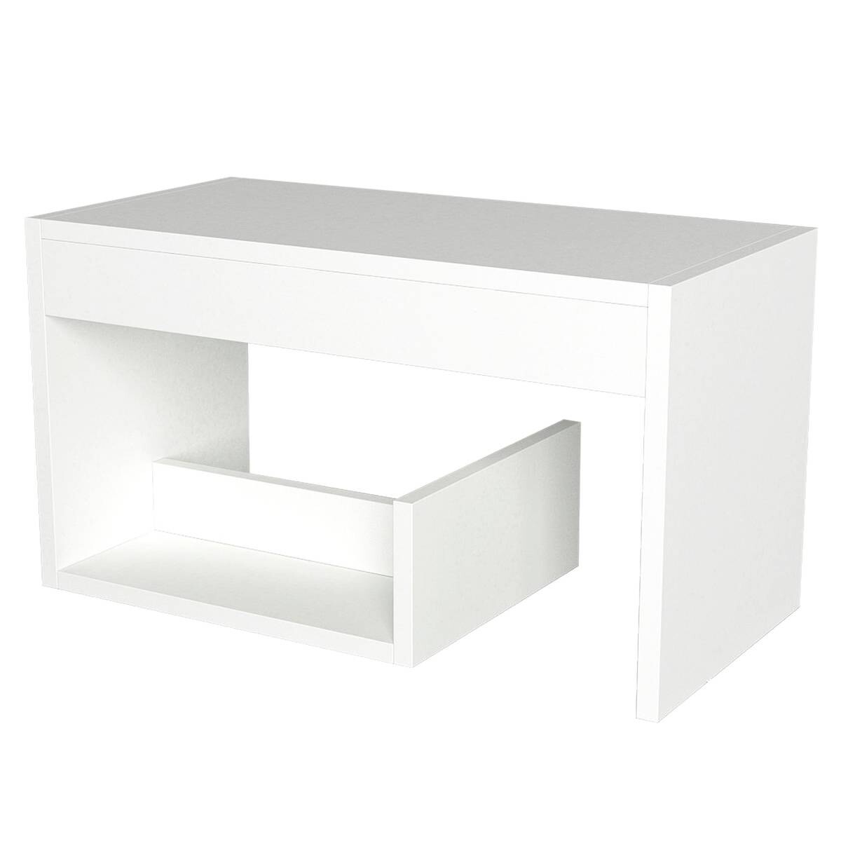 Beistelltisch Sister weiß Spanplatte B/H/T: ca. 35x60x29 cm