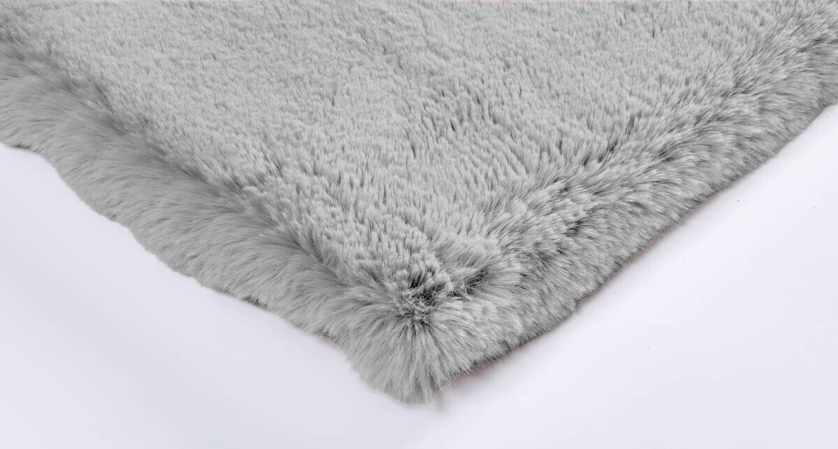 Fellimitat Bunny Deluxe grau B/L: ca. 120x170 cm