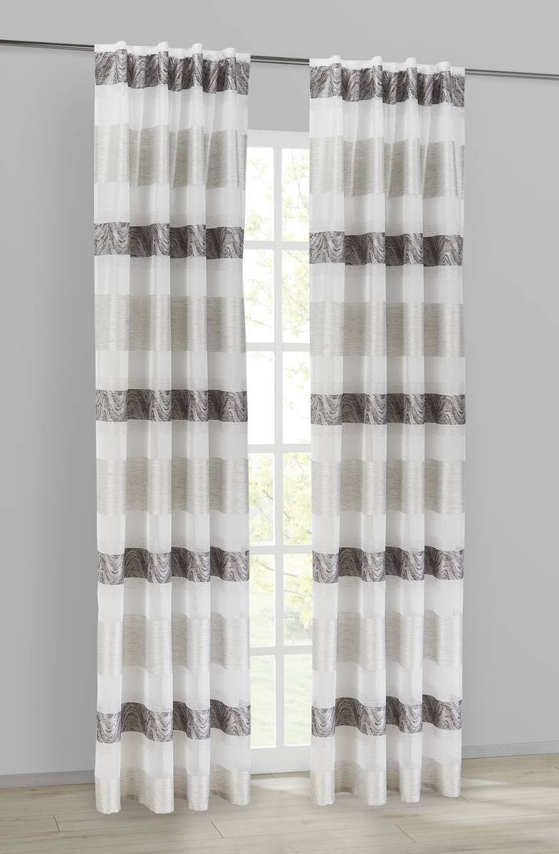 POCOline Schlaufenvorhang Dolly anthrazit B/L: ca. 140x245 cm