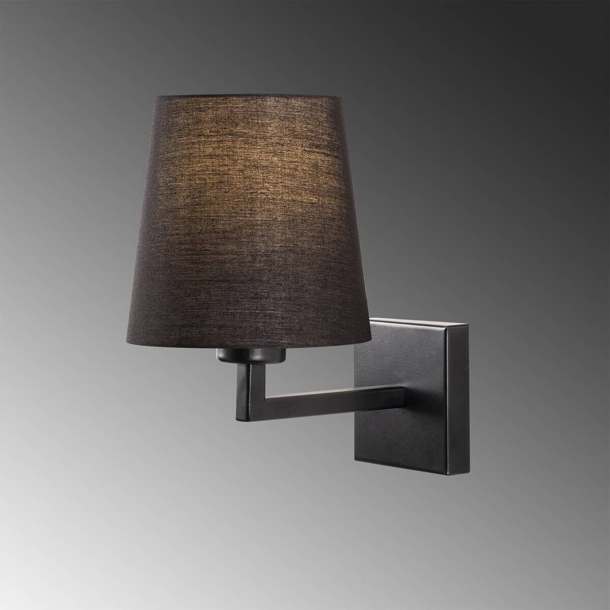 Opviq Wandleuchte schwarz Metall B/H/L: ca. 24x30x18 cm E27 1 Brennstellen