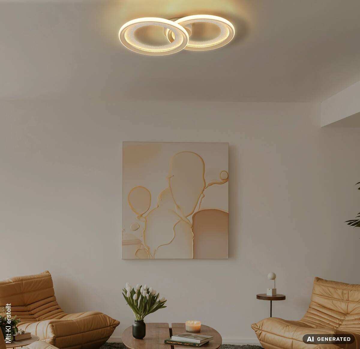 GLOBO LED-Deckenleuchte sand silber Metall B/H/L: ca. 31,5x9x52,5 cm 1 Brennstellen