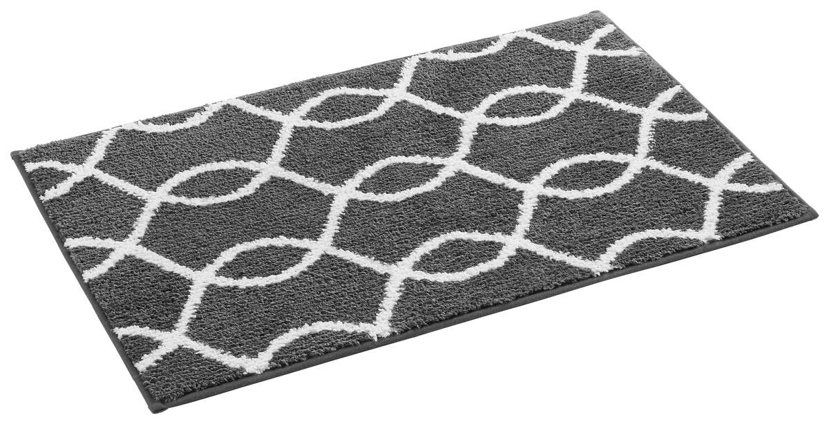 POCOline Badematte Badmatte Luxor anthrazit 100% Polyester B/L: ca. 50x80 cm