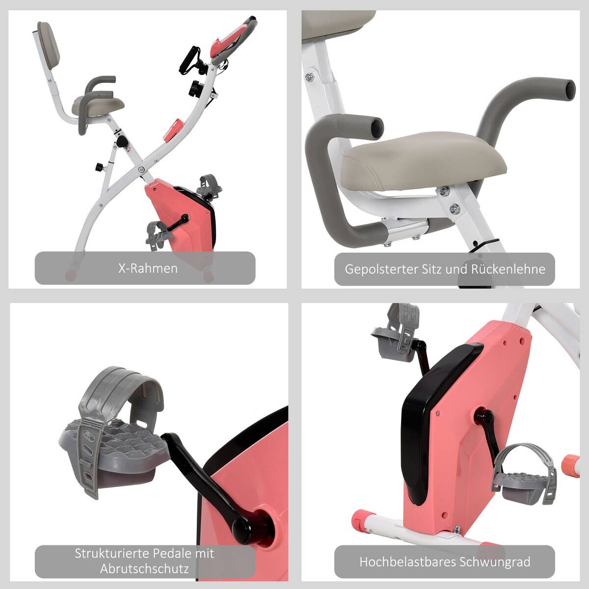 HOMCOM Fitness-Zubehör rosa Polypropylen B/H/L: ca. 51x97x115 cm