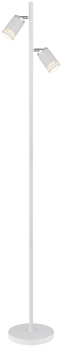 GLOBO Stehlampe weiß Metall Aluminium B/H/T/L: ca. 22x158x27,5x27,5 cm GU10 2 Brennstellen