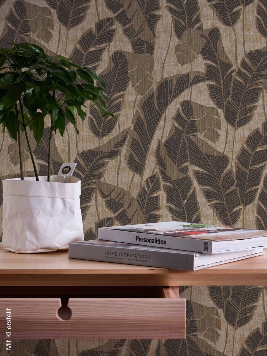 A.S.Creation Vliestapete schwarz beige B/H/D: ca. 53x1005x9,3 cm