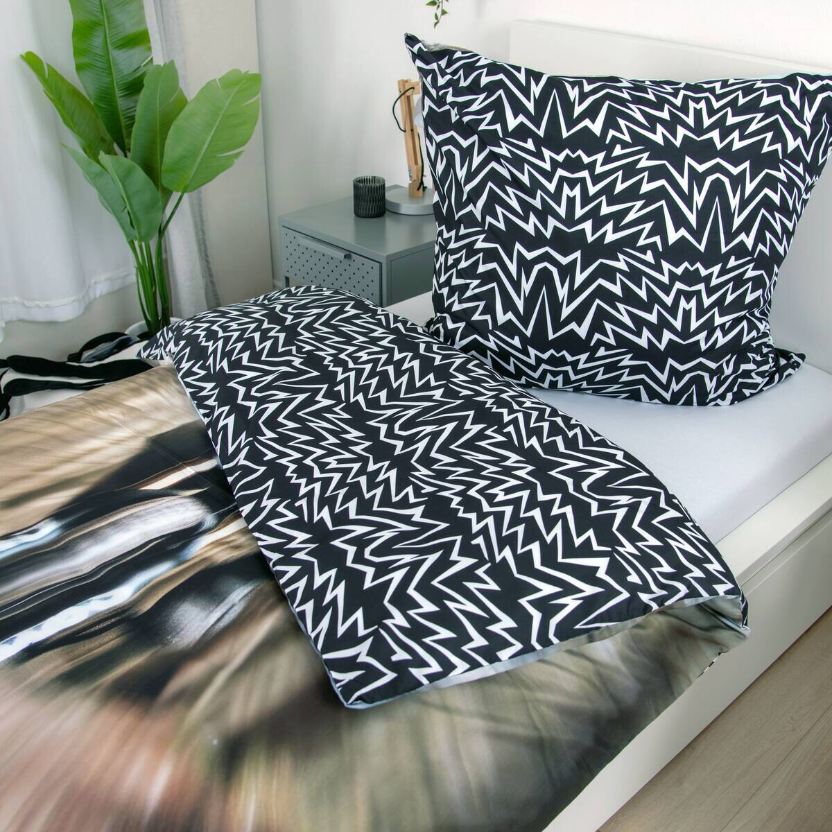 Microfaser Bettwäsche Mountainbike bunt Polyester