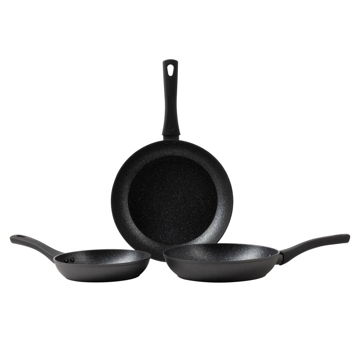 SAN IGNACIO Pfannenset WILLOW schwarz Aluminium 3 tlg.