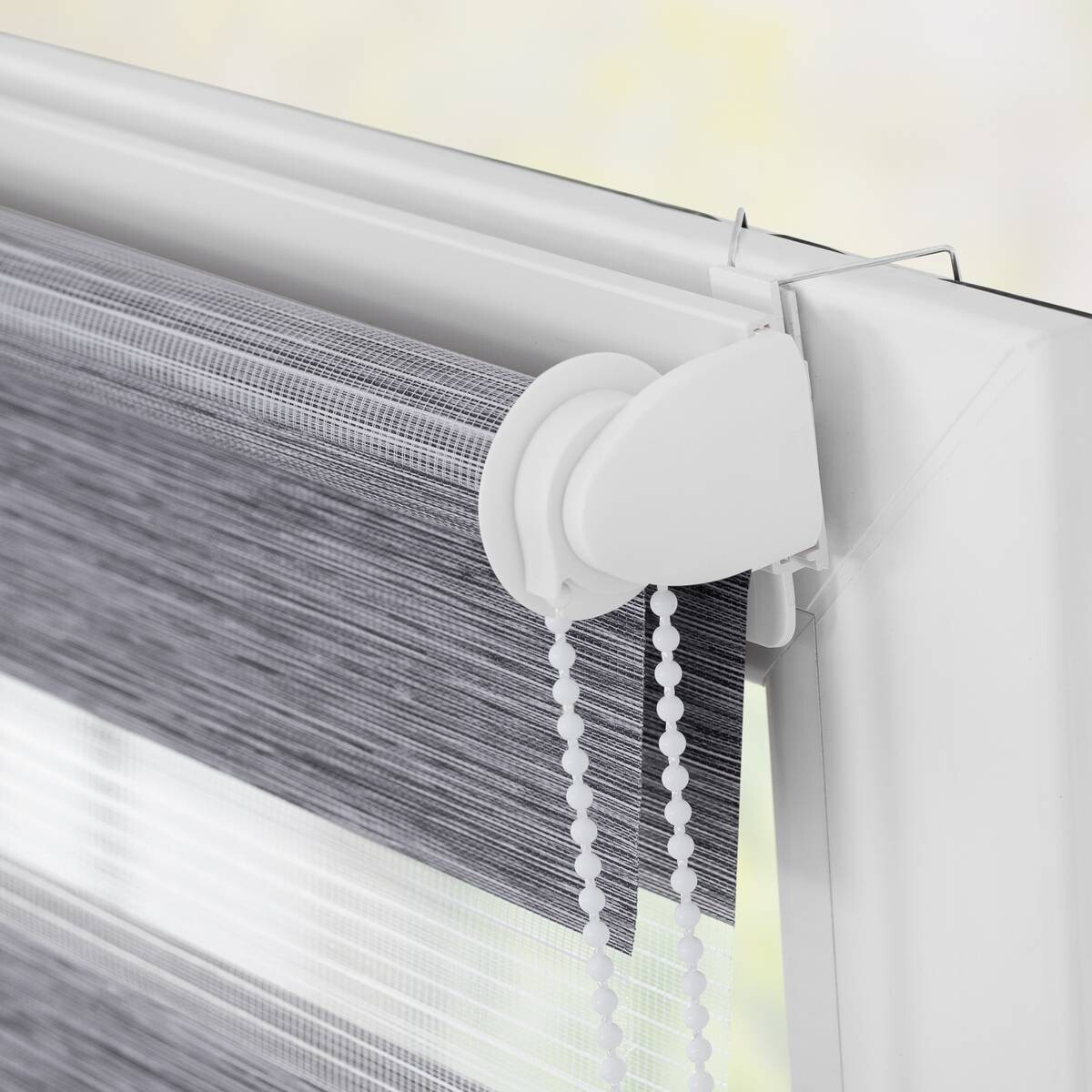 LICHTBLICK Doppelrollo Duo meliert dunkelgrau B/L: ca. 80x150 cm