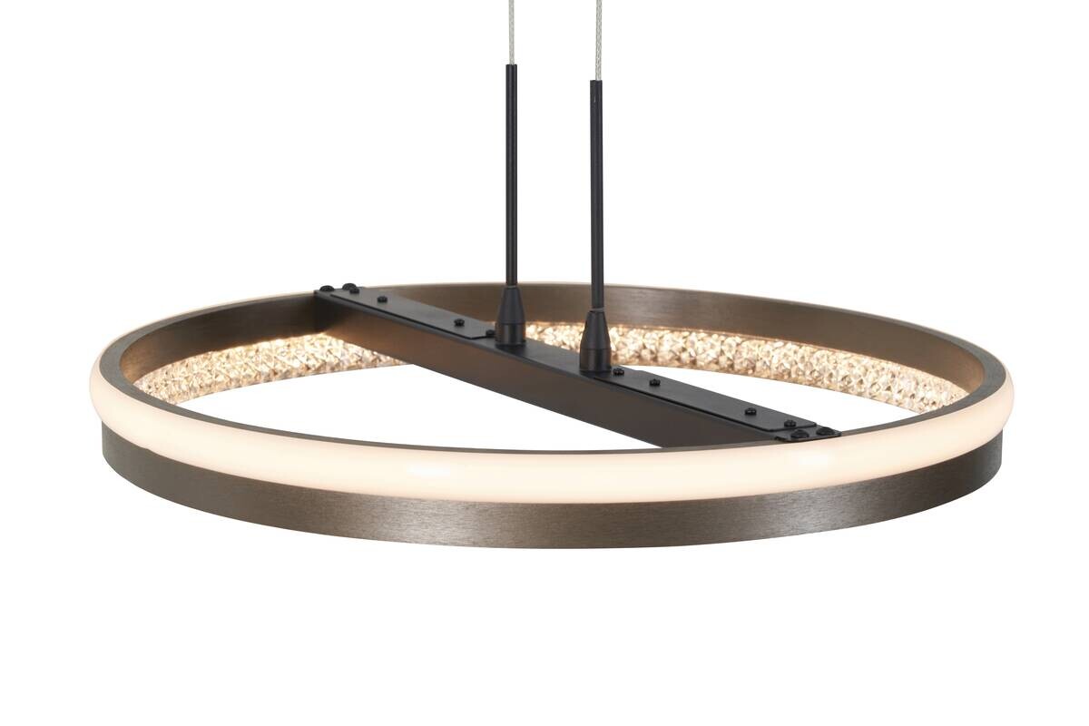 POCOline LED-Pendelleuchte Liah schwarz Metall Acryl H/D: ca. 120x40 cm