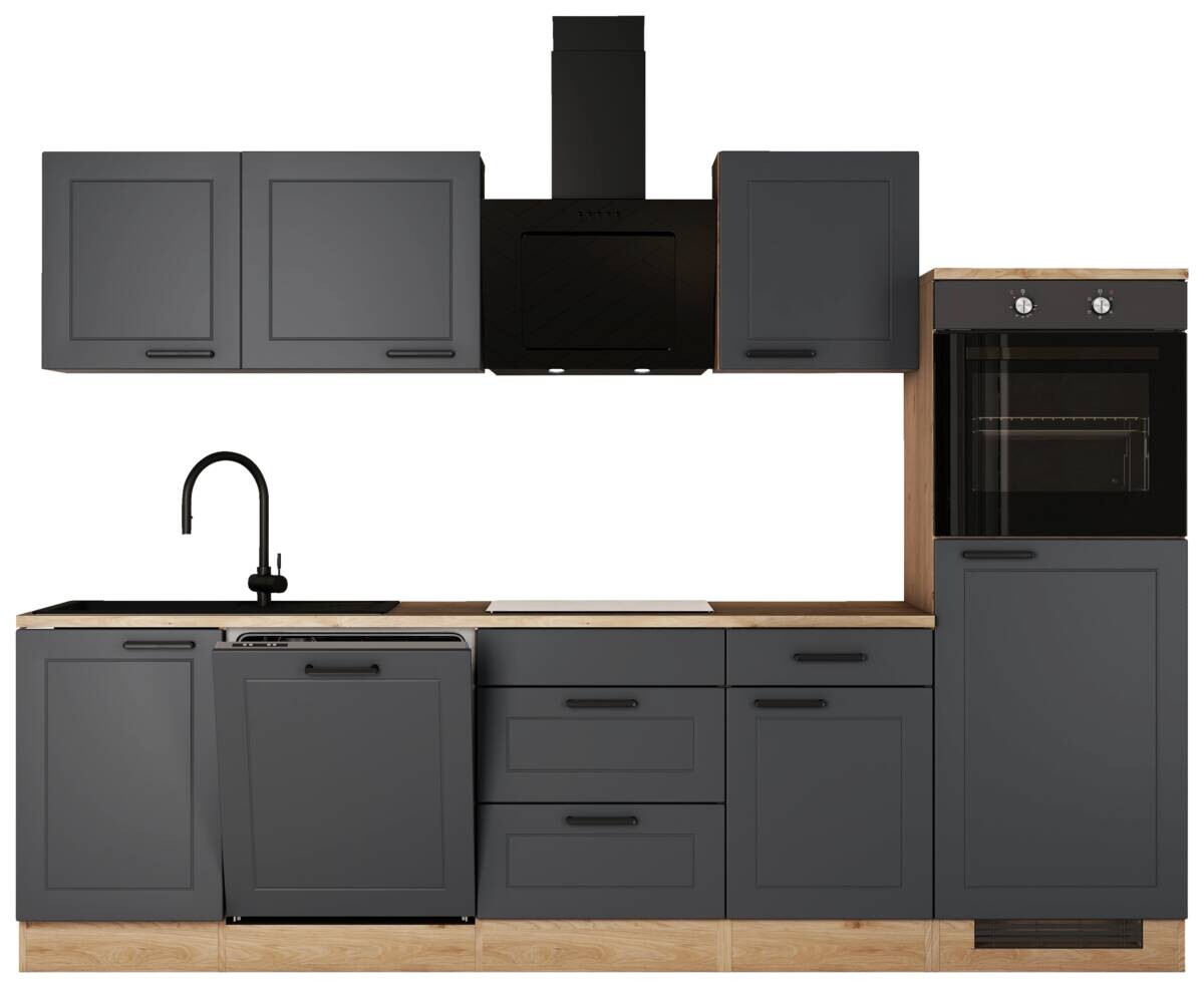Küchenblock Romeo anthrazit B/T: ca. 280x60 cm
