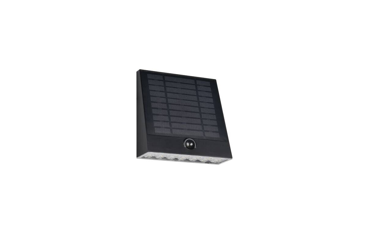 Solar-Wandleuchte schwarz B/H: ca. 16x15 cm