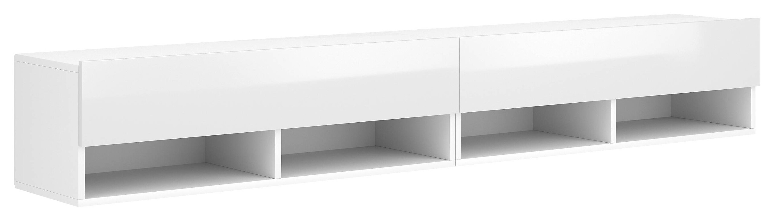 TV-Board Derby weiß matt weiß Hochglanz B/H/T: ca. 280x30x31 cm