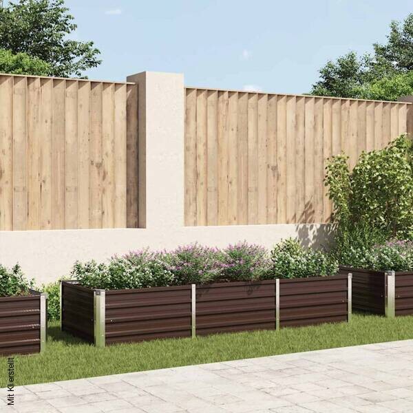 Hochbeet braun Stahl B/H/L: ca. 80x45x240 cm